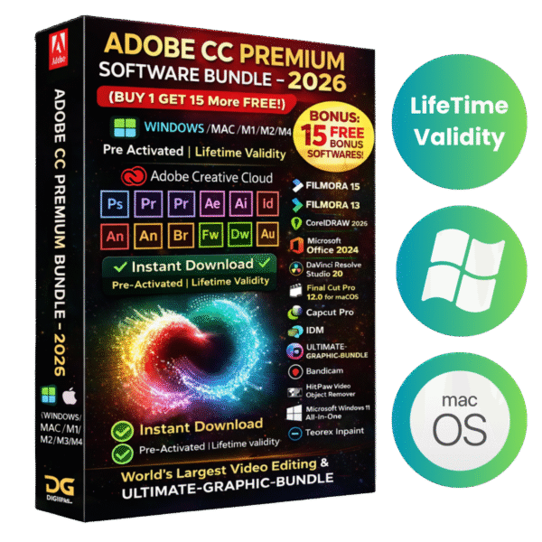 ADOBE PREMIUM SOFTWARE BUNDLE – 2026 + BONUS